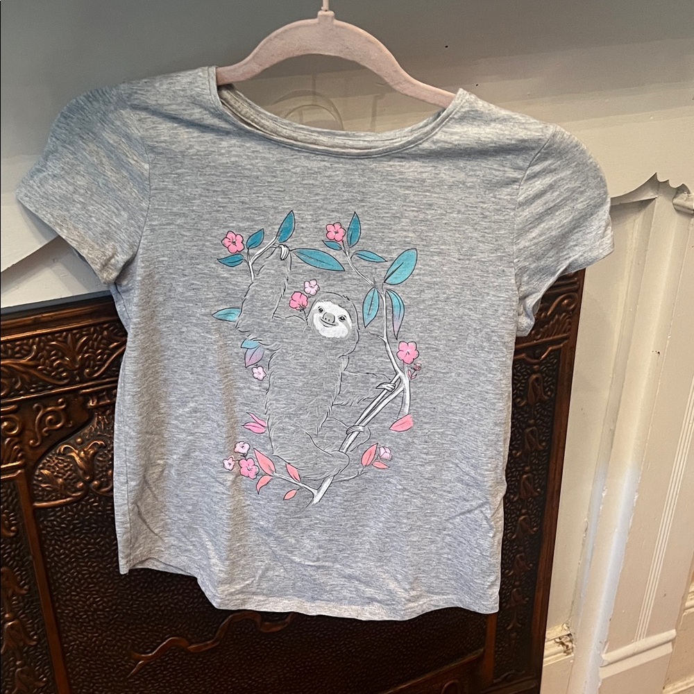 SO Gray Sloth Graphic Tee for Kids